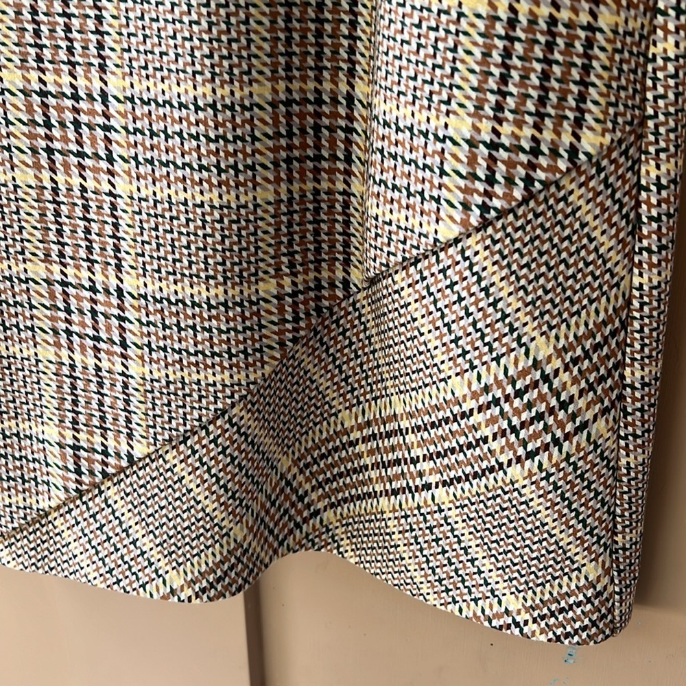 Cabi New no Tag Pastime Houndstooth Plaid Pull-on Skirt Stretch Academia Sz M - Picture 3 of 8